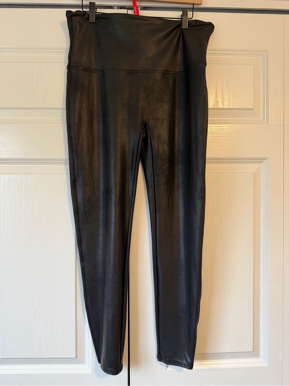 SPANX Black Faux Leather High-Rise Leggings